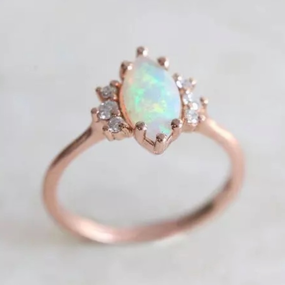 NEW 18K ROSE GOLD OPAL RING - Picture 5 of 6